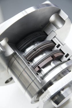 The piston and packing rings have been enhanced with Persisto 850, a material designed specifically for dry-running applications. The piston and packing rings have been enhanced with Persisto 850, a material designed specifically for dry-running applications.