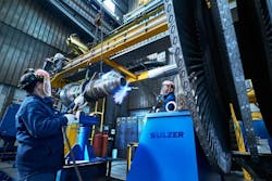 The stub shaft was shrink-fitted to the shaft before being welded in place. The stub shaft was shrink-fitted to the shaft before being welded in place.