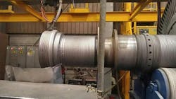 The coupling repair process began with submerged-arc welding. The coupling repair process began with submerged-arc welding.