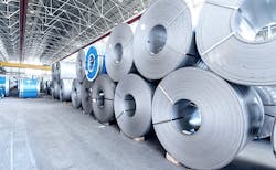 The welder is used to join two rolls of steel together and requires precision control for a high-quality weld. The welder is used to join two rolls of steel together and requires precision control for a high-quality weld.