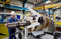 The Falkirk service center in action on another repair. The Falkirk service center in action on another repair.