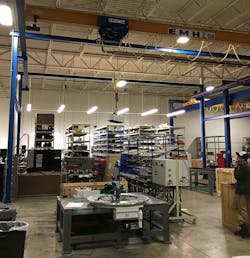 NOMAD cranes have capacities from 2 to 10 tons, more than enough to move Weiss's rotary tables. NOMAD cranes have capacities from 2 to 10 tons, more than enough to move Weiss's rotary tables.