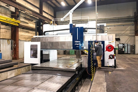 The MVR40Hx milling machine running at Miller Fabrication Solutions' facility.