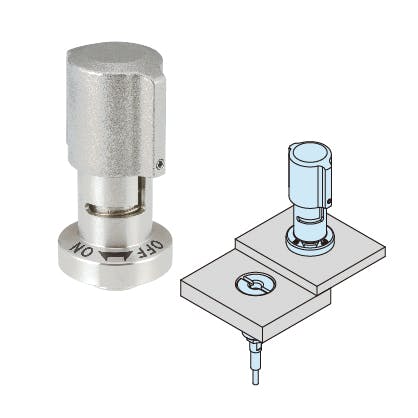 Retractable Knob-Locking Pins
