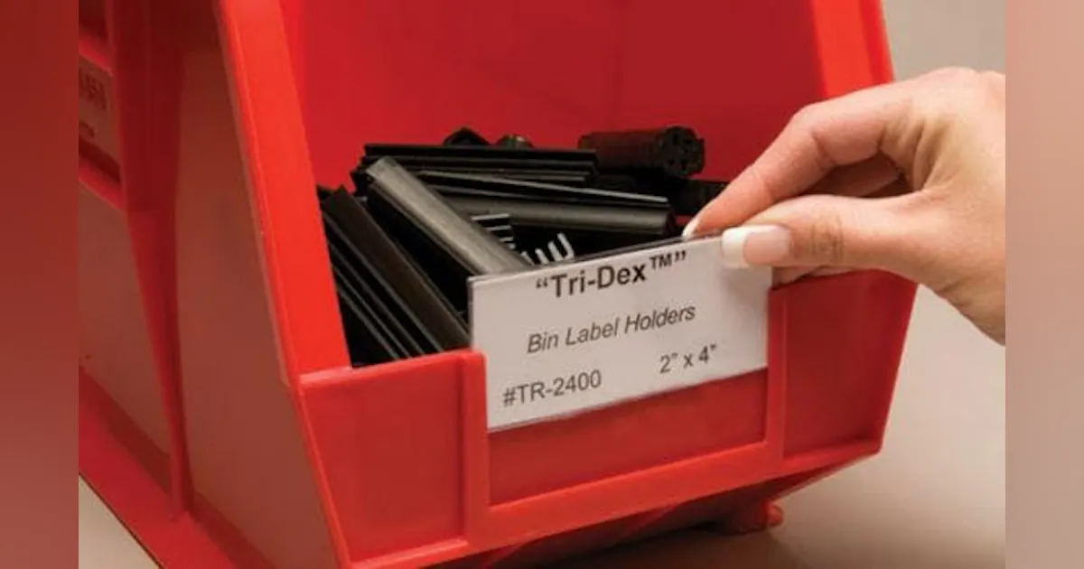 Tri•Dex for Plastic Bins with Label Slots | New Equipment Digest
