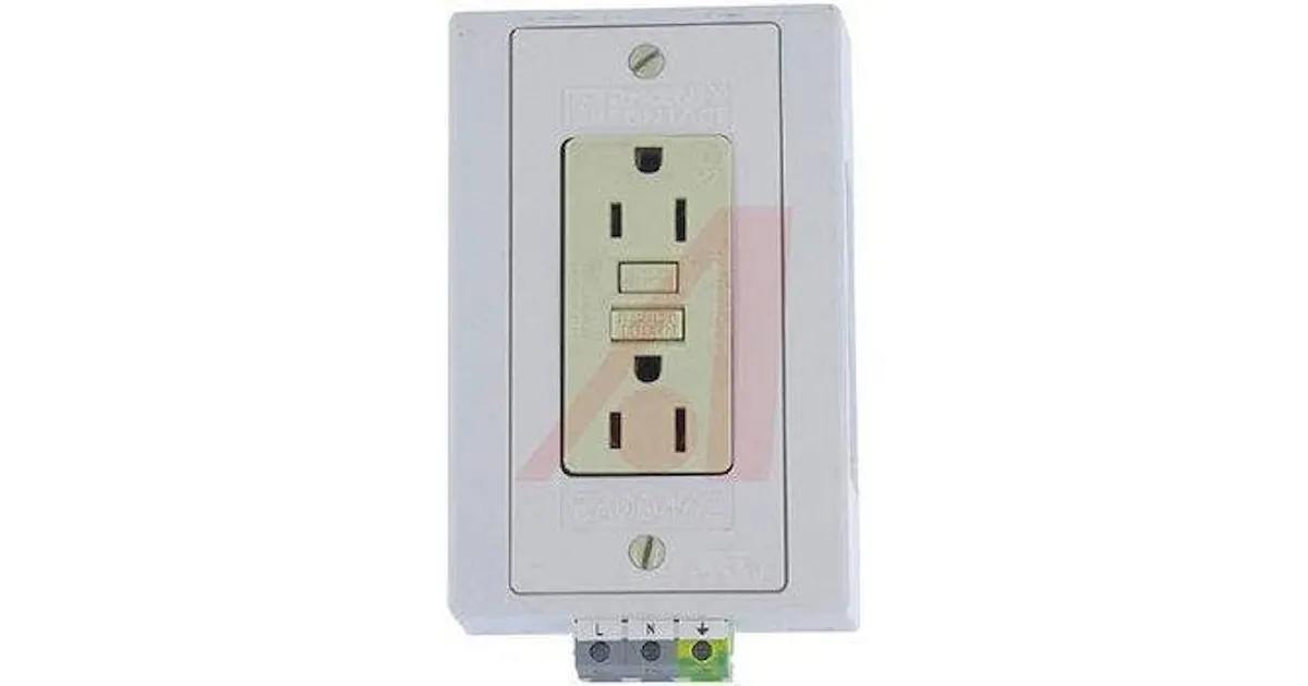 Outlet, Dual Utility, 120V, 15A, with Ground Fault Circuit Interruption ...