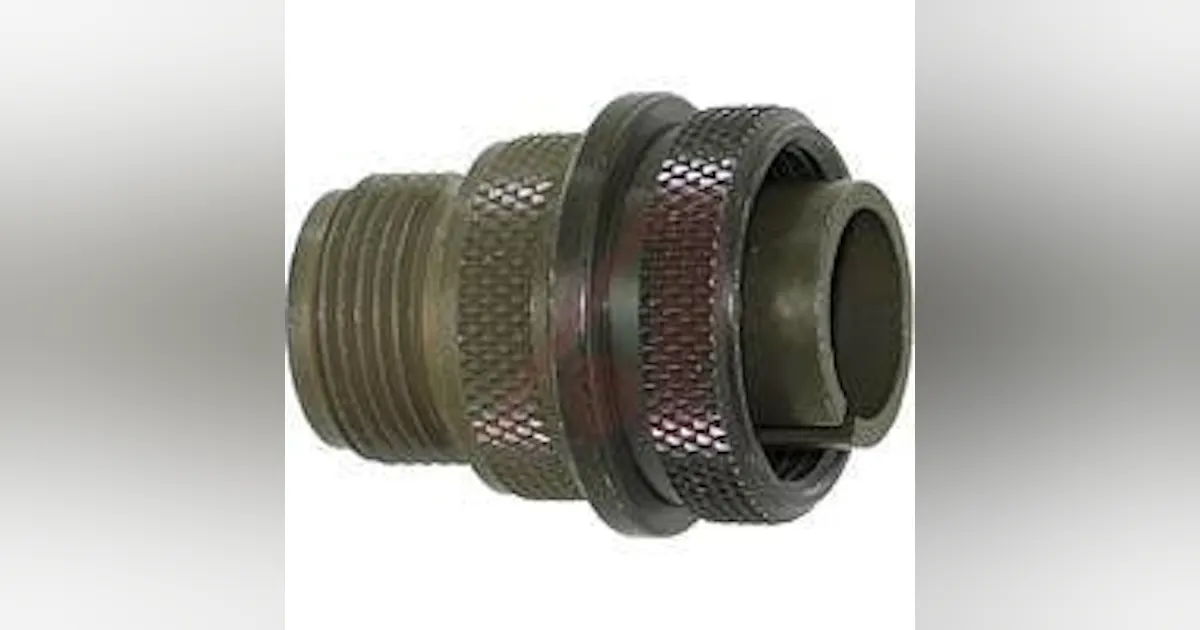 connector comp,shell only,metal circular,str plug,solid bkshl,size 14s ...