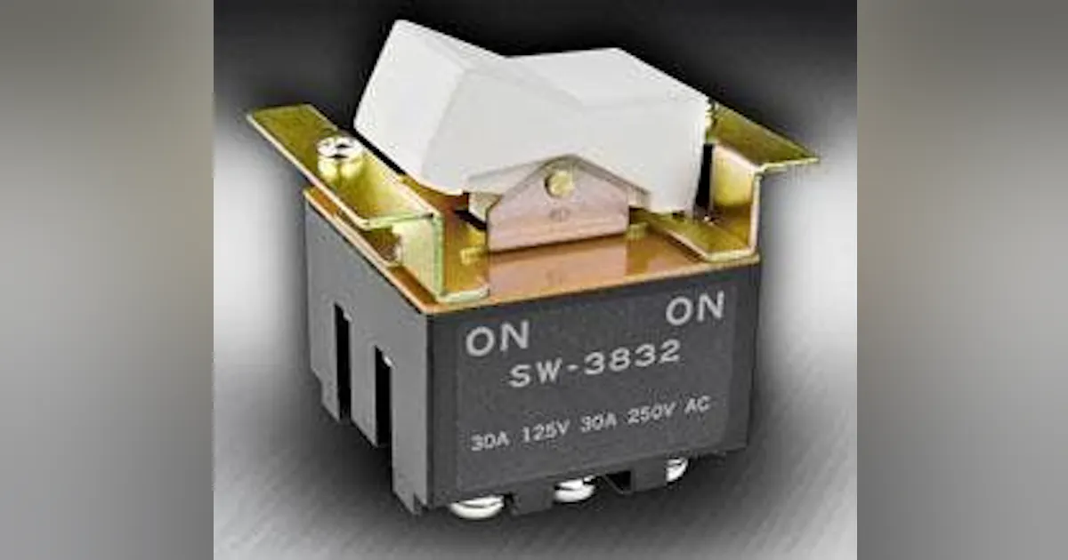Electrical Power Rocker 30A @ 250V AC HIGH CAPACITY POWER ROCKERS | New Equipment Digest