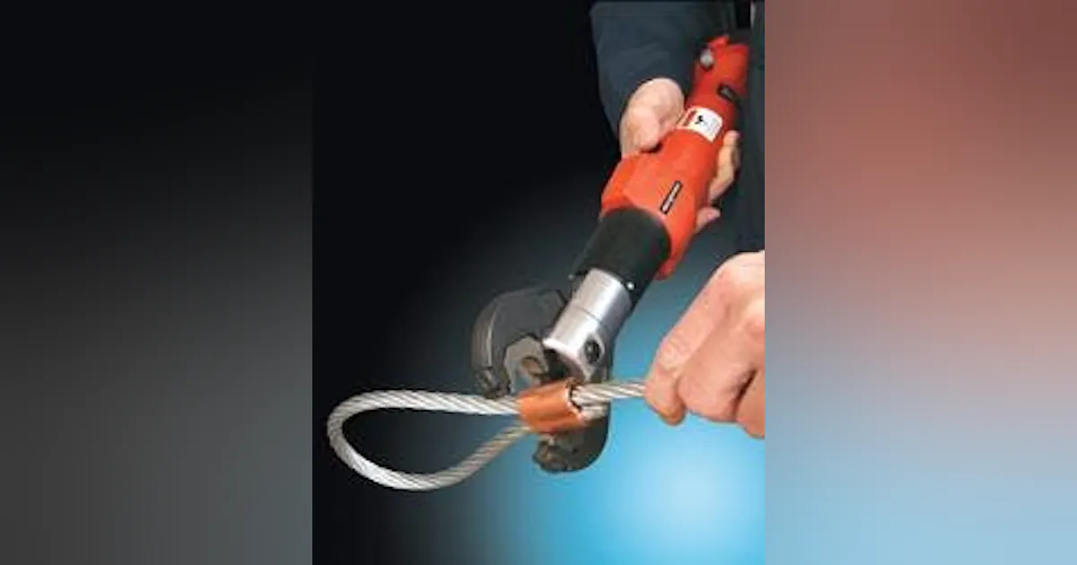 Battery-Powered Compression Tools Speed Wire Rope Splicing | New ...