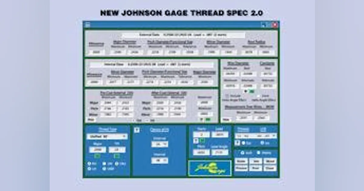 GAGE THREADSPEC 2.0 SIMPLIFIES CALCULATION OF THREAD ELEMENTS AND ...
