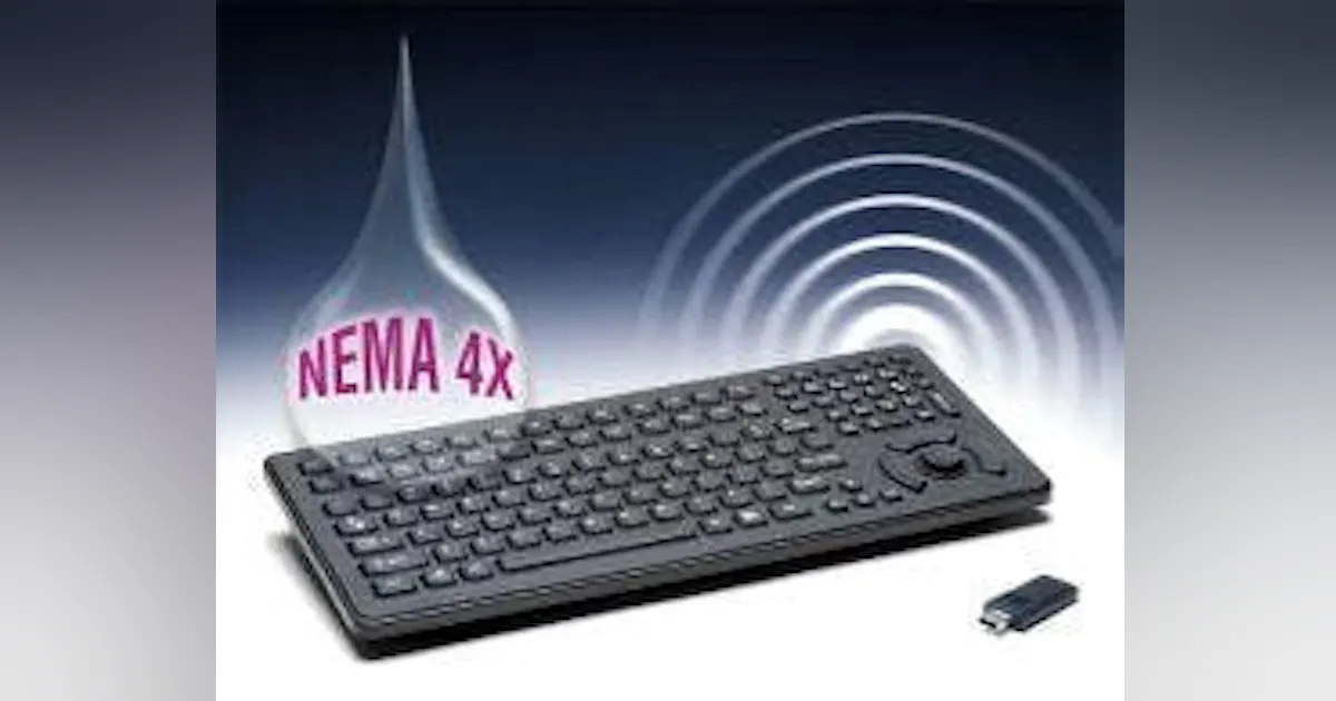Wireless RF Keyboard Sealed to NEMA 4X | New Equipment Digest