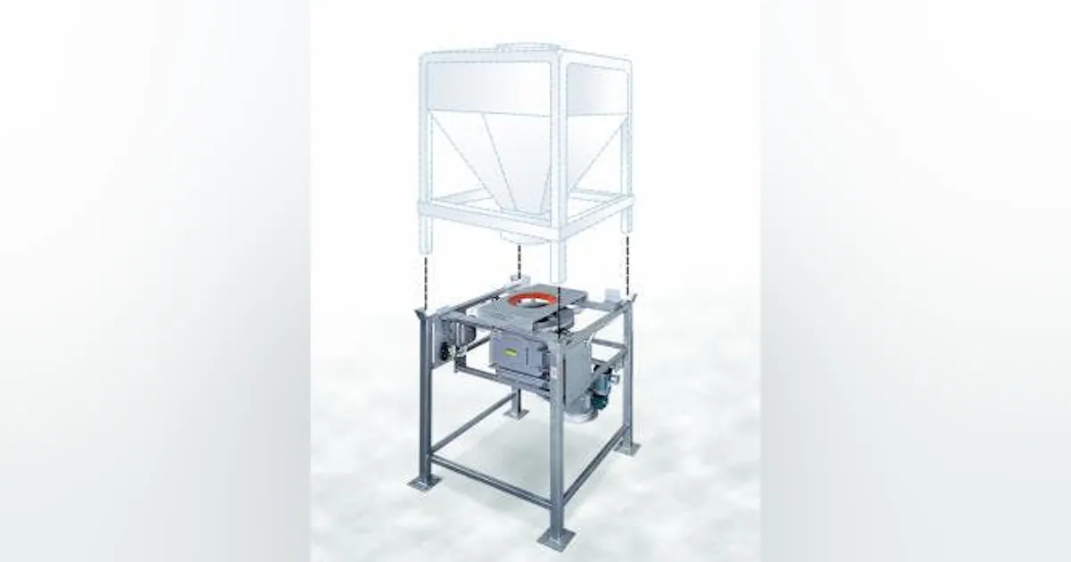 L Frame Inloader Split-Frame Unloader for Bulk Bags and Rigid Bins | New Equipment Digest