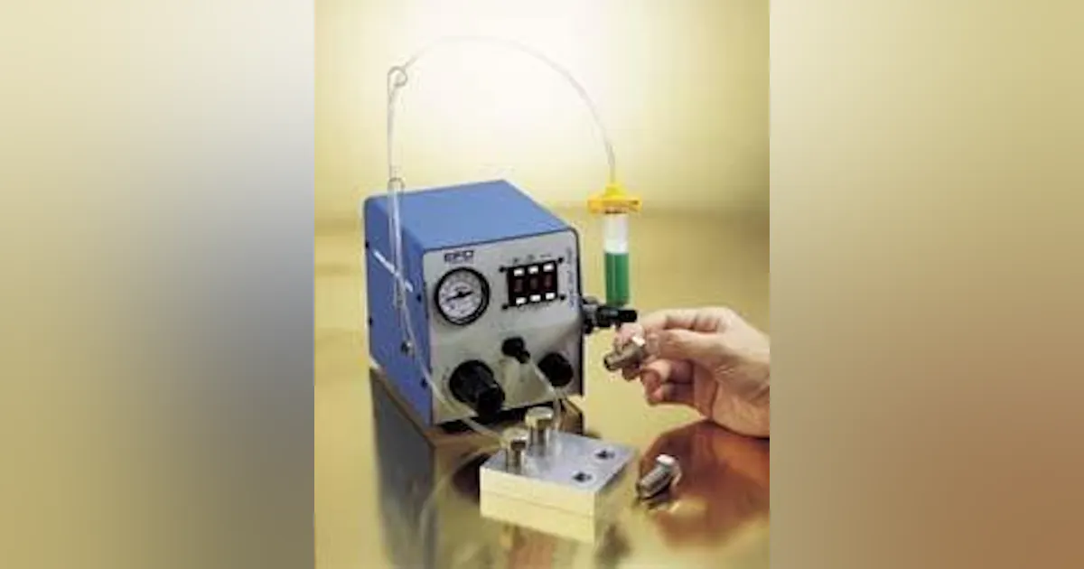 PNEUMATIC THREADLOCKER DISPENSER APPLIES UNIFORM AMOUNTS, ELIMINATES ...