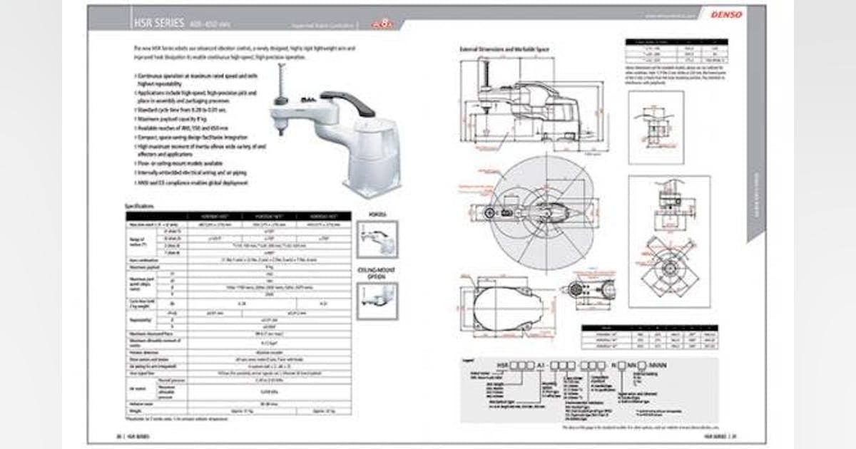 HighSpeed Industrial Robots Catalog New Equipment Digest