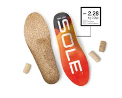 Sole ReCORK performance run footbed