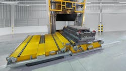 RWS rail-guided shuttle table for transporting heavy tools and molds weighing up to 40 tons RWS rail-guided shuttle table for transporting heavy tools and molds weighing up to 40 tons