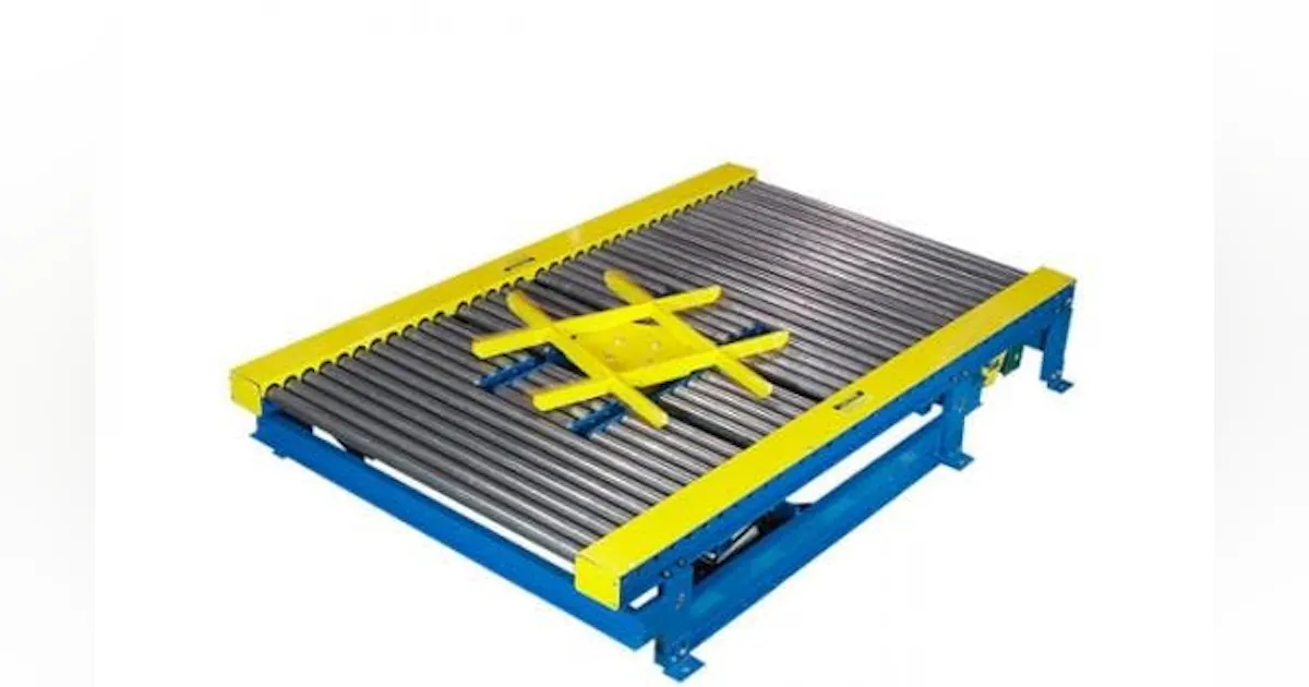 Rotating Conveyor Rack Lift & Rotate Conveyor Turns up to 360 Degrees | New Equipment Digest