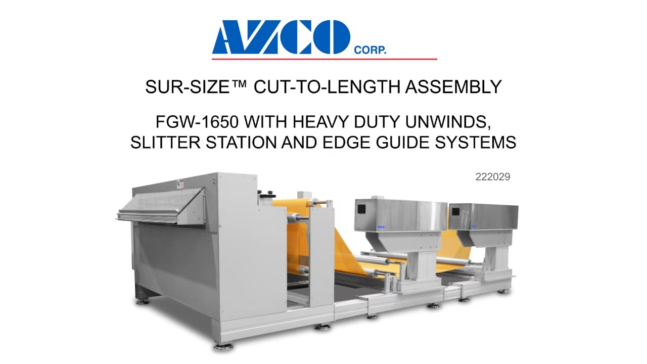 Cut-To-Length Assembly with Dual Unwinds and Edge Guides Precisely Cuts Coated Fiberglass | FGW-1650
