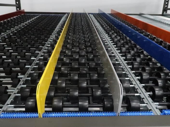 Mallard Manufacturing Sim-Fit dividers for carton flow systems