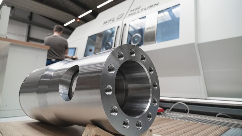 The customer-specific acceptance workpiece for the WFL machine. Thanks to complete machining, the lead time was reduced by 50%. The machine is mainly used to manufacture valve bodies, perforated cages, and plugs.