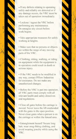 Maintenance graphic