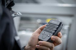 RSM (Remote Speaker Microphone) in use by worker RSM (Remote Speaker Microphone) in use by worker