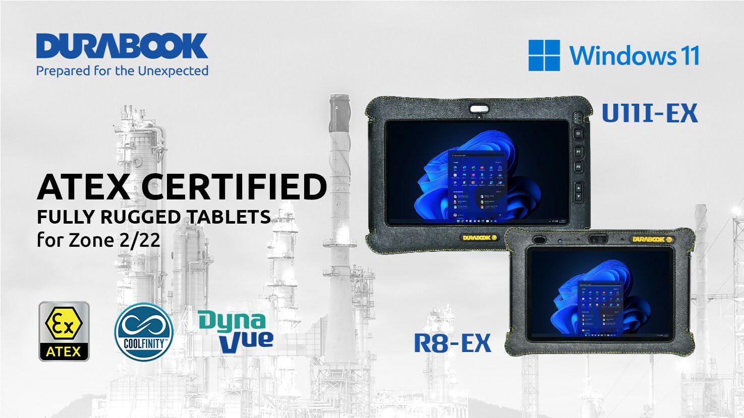 Durabook R8-EX and U11I-EX Windows 11 tablets