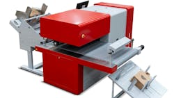 AstroNova's red MULTI800 digital direct-to-package printer on a white background. AstroNova's red MULTI800 digital direct-to-package printer on a white background.