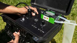 MicroPurge MP100 peristaltic pump in use in the field MicroPurge MP100 peristaltic pump in use in the field