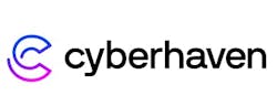 Cyberhaven logo. Gradient blue, pink, and purple bubble capital C, with cyberhaven in all lowercase in black lettering against a white background.