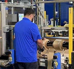 Eaton worker operating the transformer manufacturing process from the company’s Wisconsin facility. Eaton worker operating the transformer manufacturing process from the company’s Wisconsin facility.