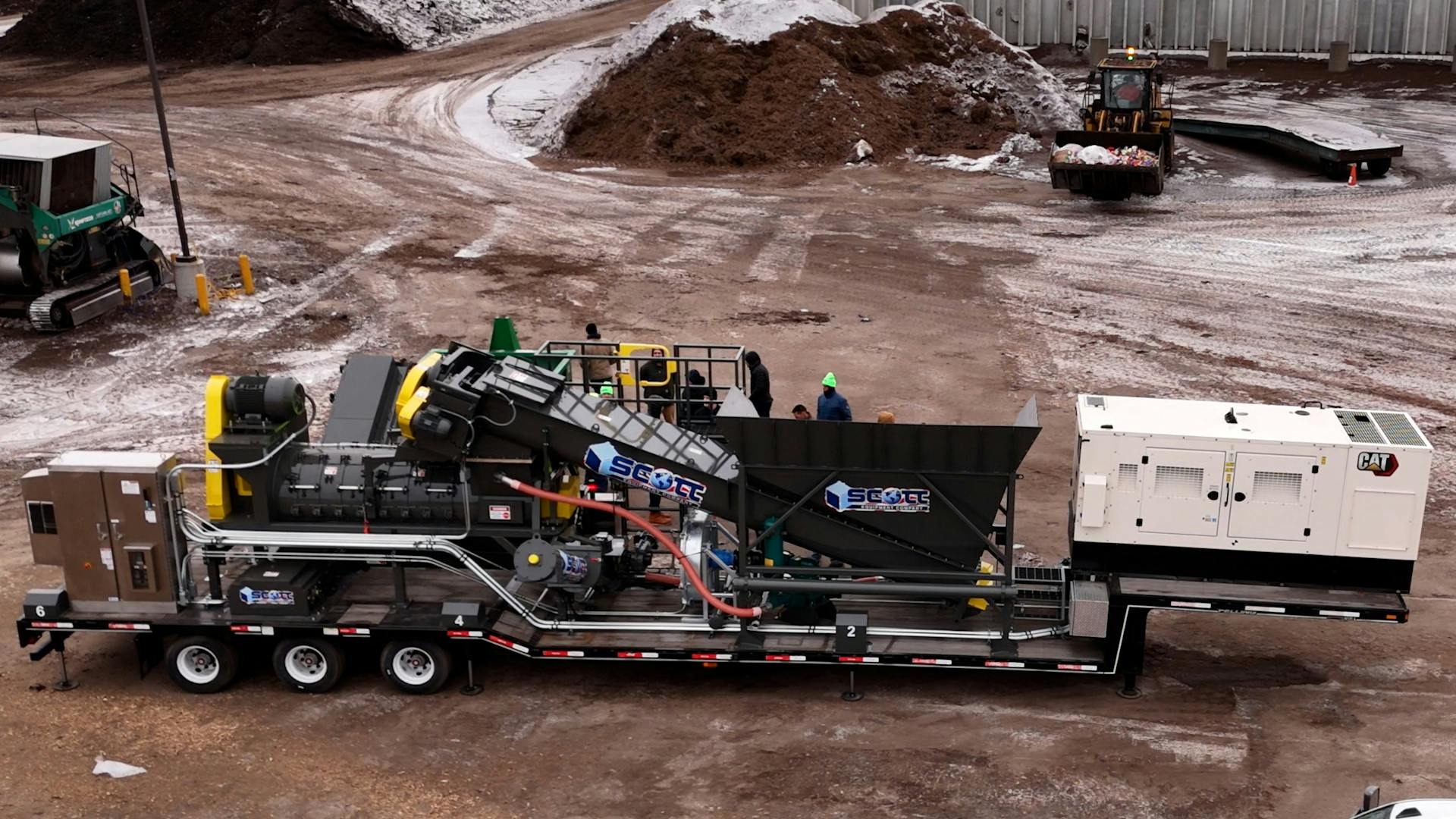 Turbo Separator mobile food waste depackaging system.