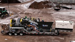 Turbo Separator mobile food waste depackaging system. Turbo Separator mobile food waste depackaging system.