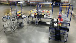 Creform Corporation U-shaped workstation flow cart Creform Corporation U-shaped workstation flow cart
