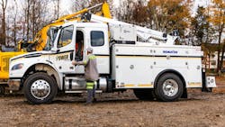 Miller's HDI Air Pak on a work truck. Miller's HDI Air Pak on a work truck.