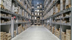 warehouse full of goods, boxes and shelves in order warehouse full of goods, boxes and shelves in order