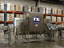 Mettler-Toledo X37 x-ray system inspecting canned products at Keystone Meats Mettler-Toledo X37 x-ray system inspecting canned products at Keystone Meats