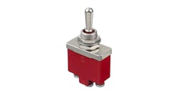 APEM, Inc. CT Series toggle switch on a white background APEM, Inc. CT Series toggle switch on a white background