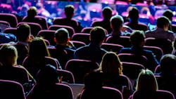 Audience listens to the speech of the lecturer in the conference hall Audience listens to the speech of the lecturer in the conference hall