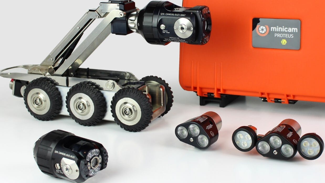 Explosion Proof Pipe Inspection Robot for ATEX Zone 1 Locations