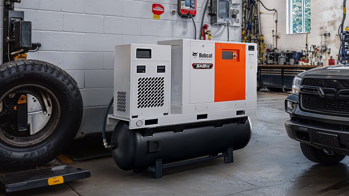 Bobcat Tank-Mounted Rotary-Screw Air Compressors Offer Continuous-Duty Operation