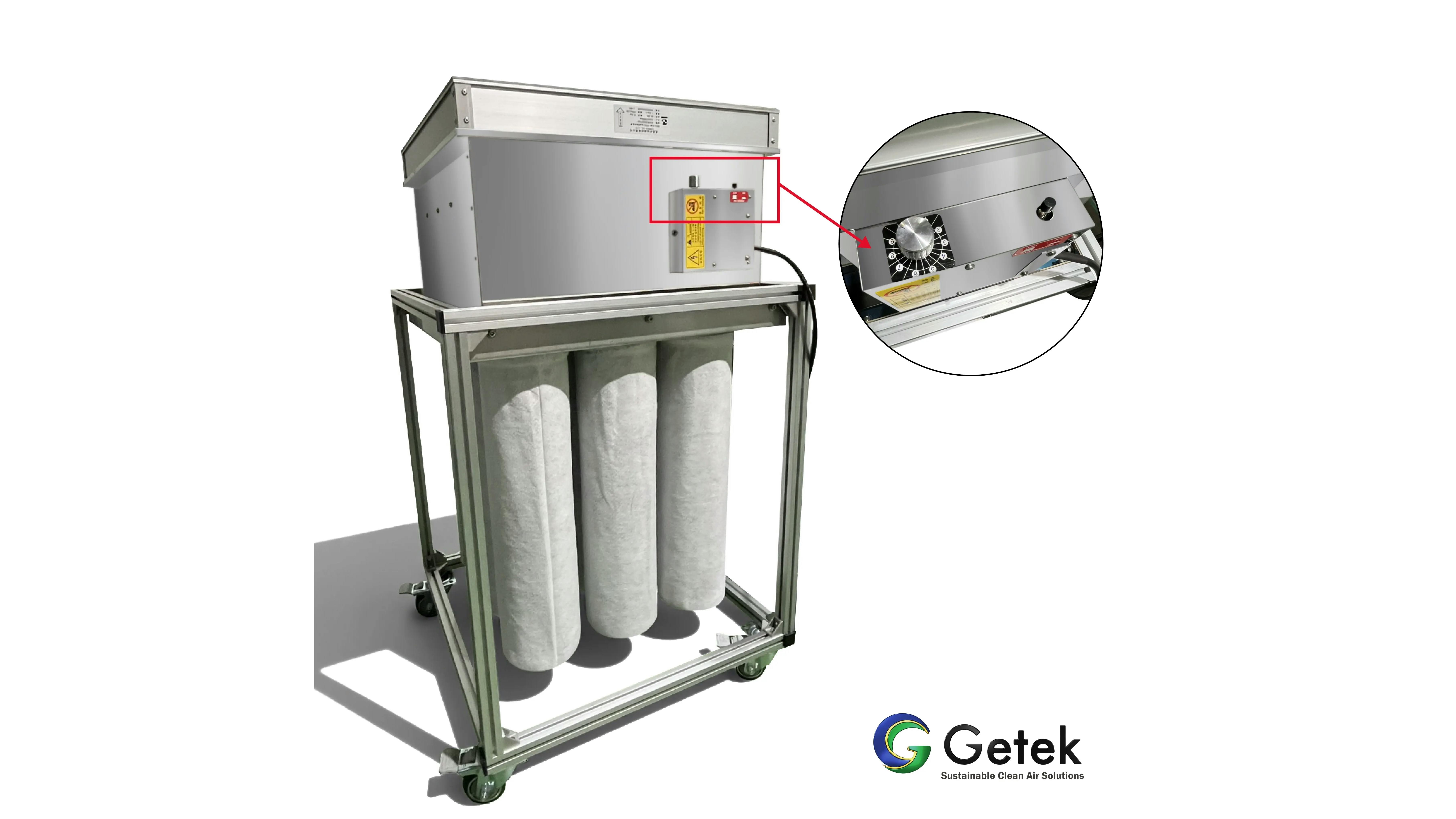 Getek's ACU Portable Air Clean Unit With ULPA Filtration on white background