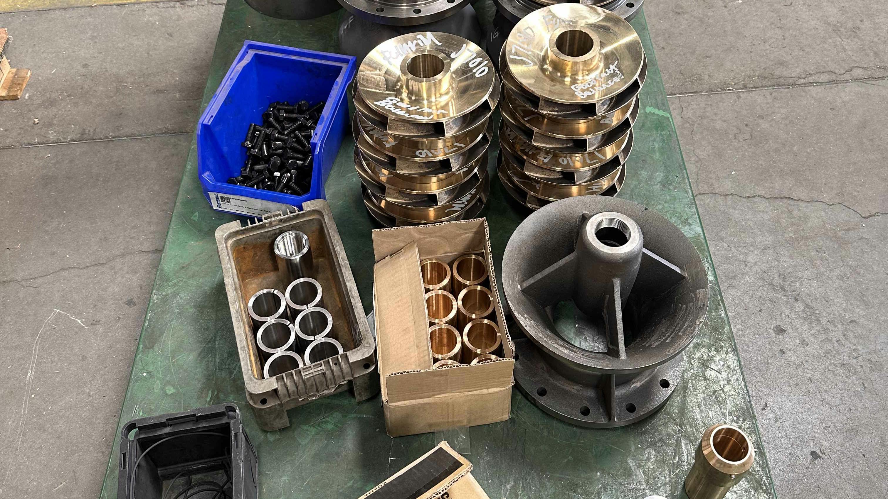 Parts waiting for assembly.