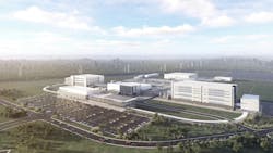 A rendering of Eli Lilly's new $6.5 billion pharmaceutical manufacturing facility. A rendering of Eli Lilly's new $6.5 billion pharmaceutical manufacturing facility.
