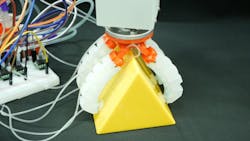 Suction cups using suction intelligence to grasp object. Suction cups using suction intelligence to grasp object.