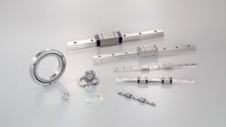 IKO Liquid Crystal Lubrication next to roller bearings and roller guides. IKO Liquid Crystal Lubrication next to roller bearings and roller guides.