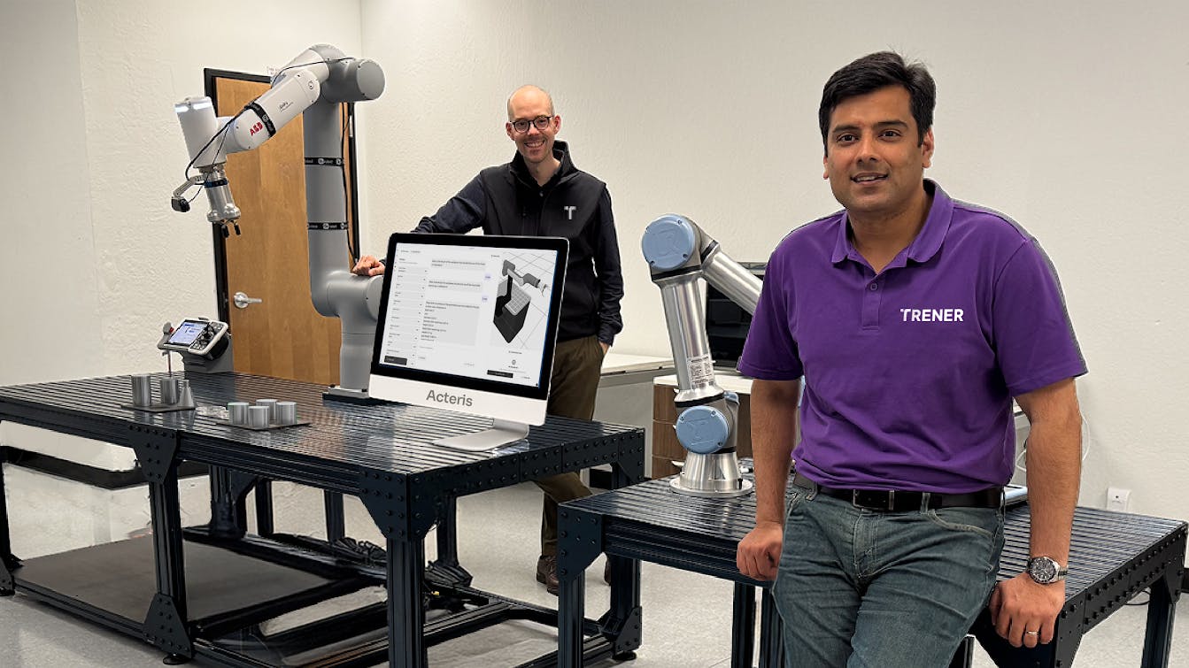 Trener Robotics founders Asad Tirmizi and Lars Tingesltad.