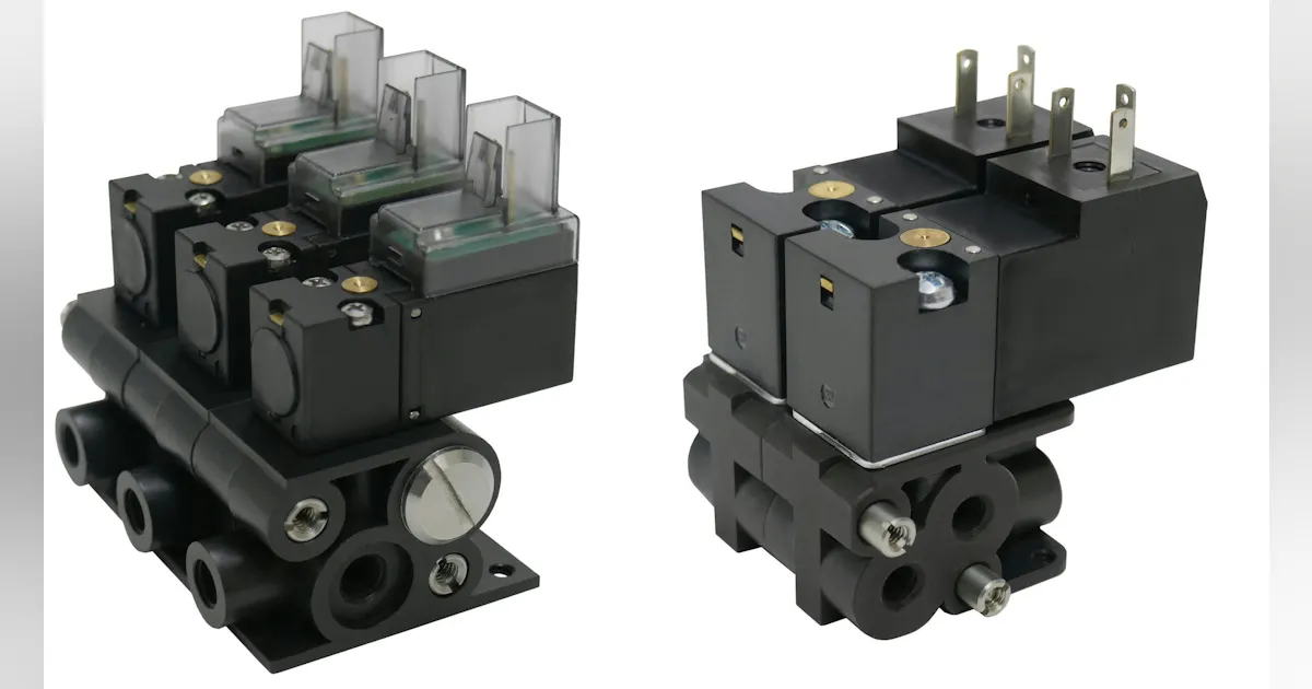 Stackable Valve Nut Series 1090 and 1590 Stackable Solenoid Valves Boost Air Control | New ...