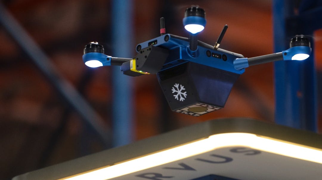Corvus One for Cold Chain Autonomous Drone System Scans Freezer Inventory