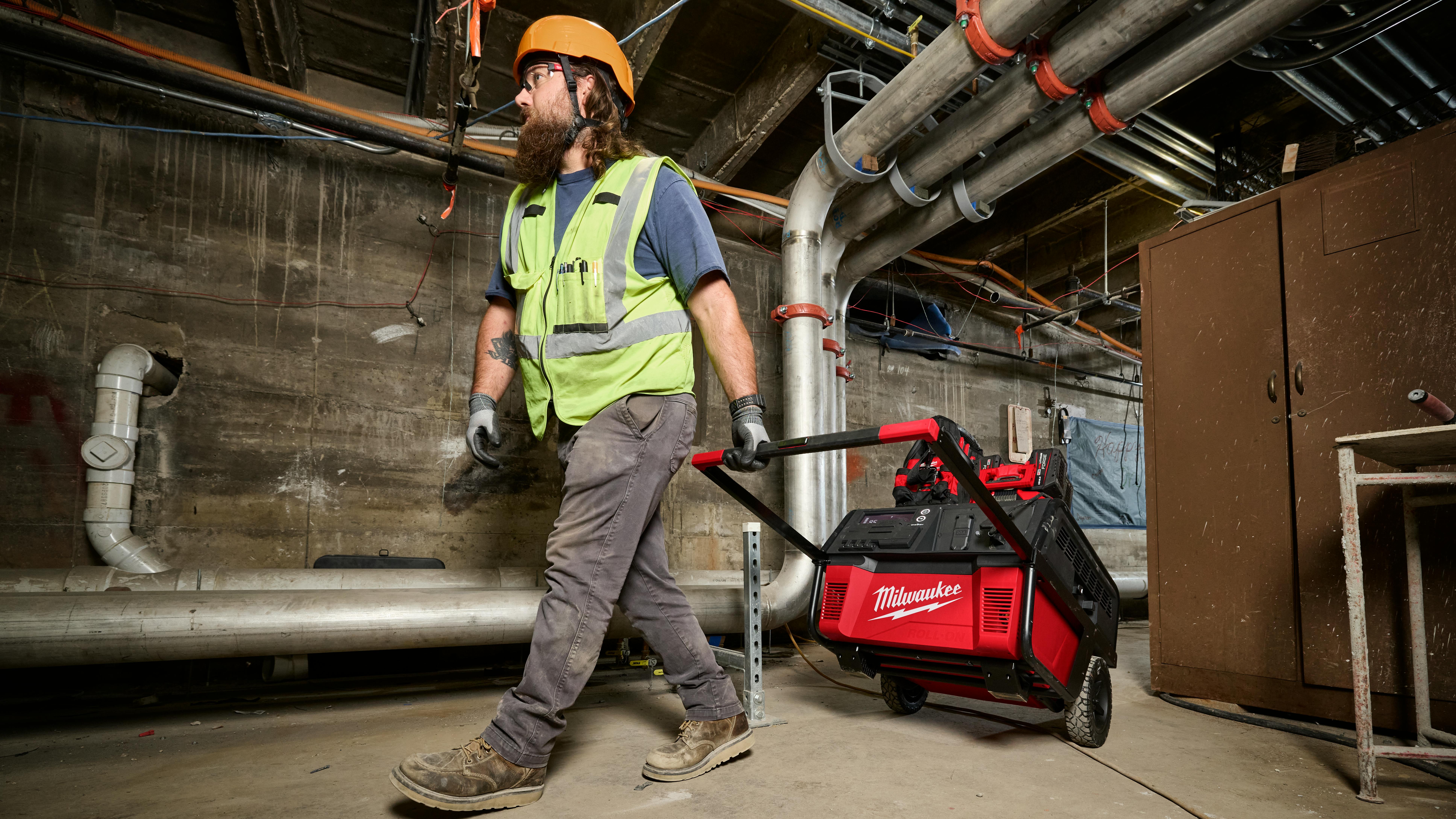 ROLL-ON 7200W/3600W 6.0 kWh Power Supply Delivers Gas-Free Jobsite Power